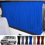 Resim Pandami Volkswagen Transporter Caravelle T5/t6/t7 Kısa Şase 2003-2022 Uyumlu Mavi Raylı Oto Perde Takımı 