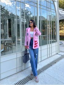 Resim VOLT CLOTHİNG Kadın Nakış Detaylı Blazer Ceket 