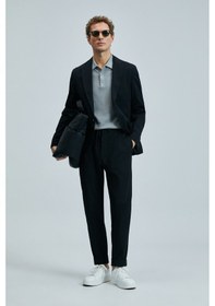Resim Lufian Asel Spor Erkek Blazer Ceket Slim Fit Siyah Siyah 111140170100100 Siyah 