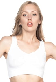 Resim Emay Dikişsiz Soft Sporcu Kadın Büstiyer 4001 Ten M 