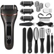 Resim Yifomall Şarj Edilebilir Ayak Törpü Makinesi - 3 Başlıklı, 2 Hızlı, Akıllı Sensörlü Pedikür Seti 