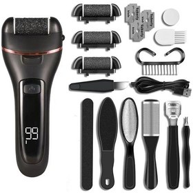 Resim Yifomall Şarj Edilebilir Ayak Törpü Makinesi - 3 Başlıklı, 2 Hızlı, Akıllı Sensörlü Pedikür Seti 