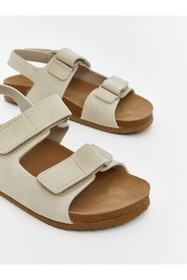 Resim LC Waikiki Süet Görünümlü Çift Bantlı Erkek Çocuk Sandalet 