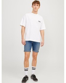 Resim Jack & Jones Erkek Regular Fit Rick Fox 037 Denim Kot Şort - 12250488 001 