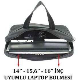 Resim Case Club Omuz El Notebook Evrak Çanta Omuz Askılı 15,6 İnç Siyah 