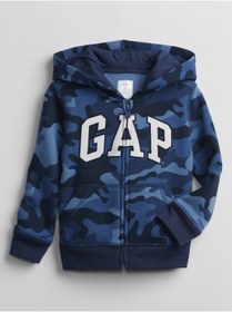 Resim GAP Erkek Bebek Kamuflaj Logo Baskılı Sweatshirt 