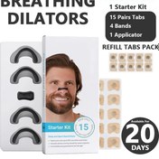 Resim Anti Horlama Uyku Ağız Bandı, Burun Solunum Dilatörleri Burun İçin Başlangıç Kiti, Erkekler İçin Uyku Kalitesini Artırın Horlama Çözümü Altın Çok Boyutlu Sml 