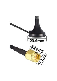 Resim Electroon 2.4g/5.8g 12dbi 22cm Yaylı Dış Ortam Modem Wifi Anteni - 1adet 