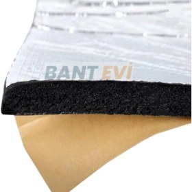 Resim Bant Evi Folyolu Araç Ses Yalıtım Şiltesi 9mm 10cmx5m Folyolu Kendinden Yapışkanlı Kauçuk Izolasyon Malzemesi 