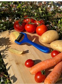 Resim Solingen Pırıltılı Mavi Sapan Soyacak Paslanmaz Alman Çeliği, Ergonomik Sap, Yüksek Keskinlik-251 Mavi 