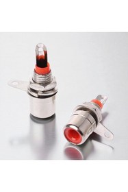 Resim HQ SPEED Tos Fiş RCA Şase Konnektör Somunlu Siyah Kırmızı – Nikel Kaplama, Dayanıklı Şase Montaj Konnektörü 