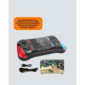 Resim Poebgo Family's Taşınabilir Oyun Konsolu – 3,5" Ekranlı ve 500 Oyunlu 
