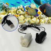 Resim USB Güçlü Akvaryum Su Pompası, DC Düşük Gerilim Suya Dayanıklı Pompa, Balıklar için Tanklar, Hidroponik ve Kedi Çeşmeleri, Çalışma Gerilimi ≤36V, Dayanıklı Plastik Yapı, Batarya Gerekmez 