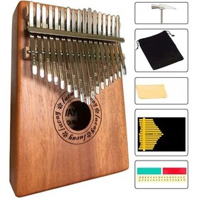 Resim Valeria Kl-17 Masif Maun Ağacı 17 Sesli Kalimba-parmak Piyano 