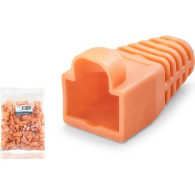 Resim RJ45 Konnektör Papuç - 100 Adet Turuncu / Ekonomik Poşet Paket ND2432 Midastech 
