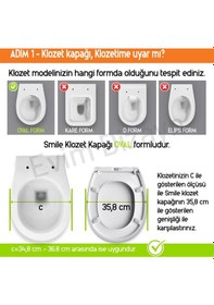 Resim Aqua Bagno Smile Yavaş Kapanan Klozet Kapağı - Duroplast 