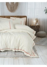 Resim Cotton Box Çift Kişilik Nevresim Takımı Inborn Banded Turuncu Diğer 