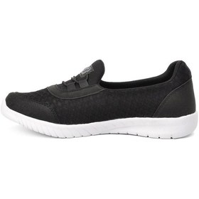 Resim Black Sea 575 Siyah-Beyaz Kadın Fileli Hafif Yazlık Spor Ayakkabı Beyaz - Siyah 