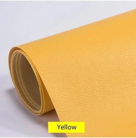 Resim 100x137 Cm Kendinden Yapışkanlı Deri Tamir Bandı Mobilya Ayakkabı İlk Yardım Yellow 50x137cm 