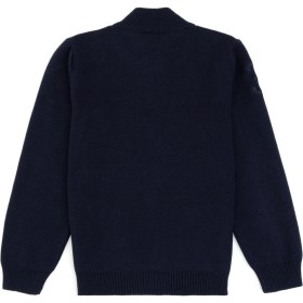 Resim U.S. Polo Assn. Erkek Çocuk Lacivert Hırka (Triko) %50 Pamuk %50 Akrilik Slim Fit Tek Cepli 