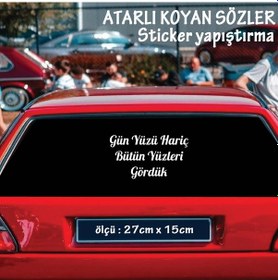 Resim Bütün Yüzleri Gördük - Cam Yazıları Sticker Tiktok Whatsapp Sözleri 