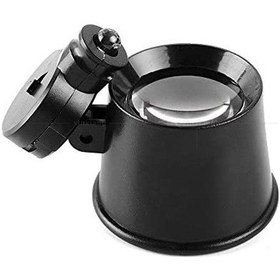 Resim Led Işıklı 10x Büyüteç, Büyüteç Standı Led Aydınlatmalı Taşınabilir Kuyumcu Büyüteci 10x 