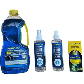 Resim Goodyear Araç Bakım Seti Cam Suyu 1.8l + Buğu Önleyici + Buz Çözücü + Klima Temizleyici 