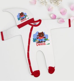 Resim Bitmeyen Kartuş Bk Kids Kişiye Özel Bebek Kıyafeti, Bebek Giyim Hediyesi, Tulum Zıbın Ve Kukuletalı Şapka Seti-9 