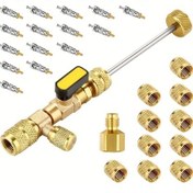 Resim Dashanshop R410a R22 R32 Valf Çekirdeği Çıkarma Aleti 20pcs Valf Çekirdeği Ve Adaptörlü 