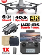 Resim SJRC F22 S2 Pro+ 4K Kameralı Drone Seti - 6KM Menzil+Çarpışma Sensörü+40 Dakika Uçuş Süresi+Çanta+EIS Gimbal 