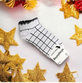 Resim Shopiolog Sevimli Marul Desenli Bilek Çorabı Desen3 Siyah - Beyaz 