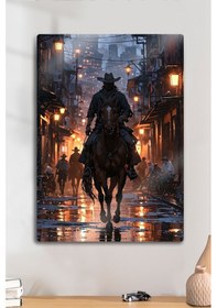 Resim Metal Baskı - Rdr2, Red Dead Redemption 2, Kovboy At - Dekoratif Tablo 