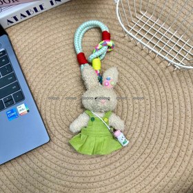 Resim Silver1 Sevimli Renkli Ip Peluş Ayı Kolye El Yapımı Oyuncaklar Küçük Bebek Çanta Çekicilik Sevimli Bebek Cep Telefonu Çekicilik (Yurt Dışından) 