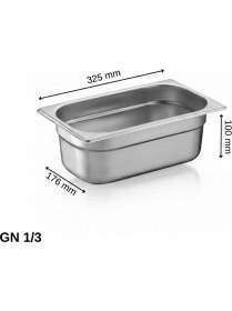 Resim Üret Çelik Üret Standart Gastronom Küvet Gn 1/3 100 mm 4 lt 