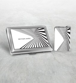 Resim Kişiye Özel İsimli Metal Sigara Tabakası Ve Çakmak Seti - 5 