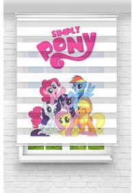 Resim Perdecizade Enxboy Pony Dijital Baskılı Zebra Perde-cocuk Odası-stor Perde Pz-2571 Renkli 