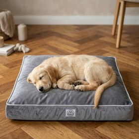 Resim Silky Paw, Çıkarılabilir Kılıf, Kolay Temizlenebilen, Konforlu, Kaydırmaz Tabanlı, Kedi-Köpek Yatağı (Gri) - L 