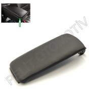 Resim Audi A4 2001 2005 Kol Dayama Kapağı Siyah Deri 4b0864245 