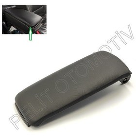 Resim Audi A4 2001 2005 Kol Dayama Kapağı Siyah Deri 4b0864245 