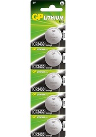Resim Gp Batteries Cr2430 2430 Boy Lityum Düğme Pil. 3 Volt. 5'Li Kart 