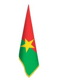 Resim Burkina Faso Bayrağı -ofis-makam-toplantı Odaları - Saçaklı Makam Bayrağı 1 
