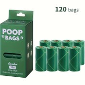 Resim 120 Adet/8 Rulo Sızdırmaz Köpek Dışkı Poşeti, Ekstra Kalın Paket, Lavanta Kokulu 