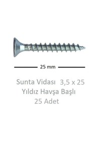 Resim Sunta Vidası, 3,5 X 25 Mm, 25 Adet, Yhb Vida 3,5 x 25 
