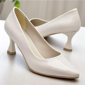 Resim Ispartalılar 6508 7cm Kadın Topuklu Ayakkabı Stiletto Abiye Düğün Nişan Ayakkabısı Bej 