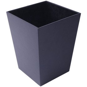 Resim Makroofis Deri Kaplı Masa Üstü Ofis Çöp Kovası | Şık ve Dekoratif Küçük Çöp Kutusu – 10 Renk 