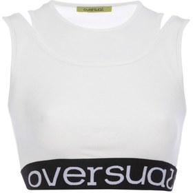 Resim OVERSUAL Rune Kadın Çift Katlı Crop T-shirt 