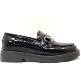 Resim Greyder 72133 Zn Urban Deri Comfort Casual Oxford Kadın Ayakkabı SİYAH-RUGAN 