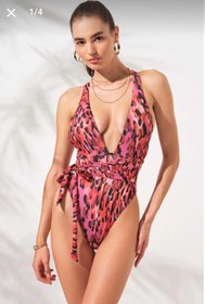 Resim Pierre Cardin 2026 Yeni Sezon Belden Çapraz Bağlamalı Mayokini Blush 