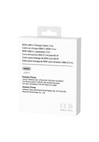 Resim Samsung Galaxy S25 Uyumlu 60w Type-c To Type-c Örgülü Şarj Ve Data Kablosu 1m 