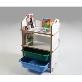 Resim Asrimo mobilya Çocuk Aktivite Masa Sandalye Kitaplık Takımı 